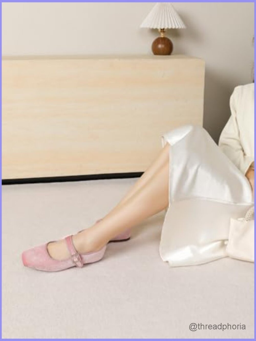 Square Toe Ballet Flats with Adjustable Strap Slip On Work Flats - Picture 3 of 7